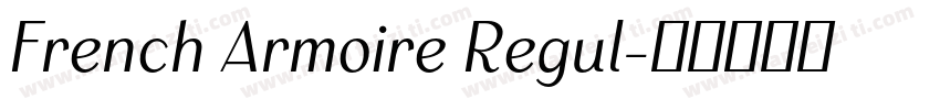 French Armoire Regul字体转换